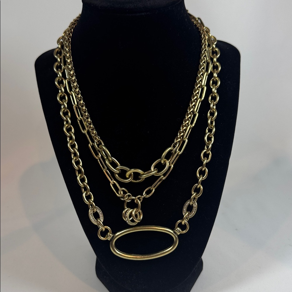 WHBM Gold Layered Chain Necklace - Women's Jewelry